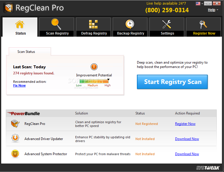 RegClean Pro screenshot #0