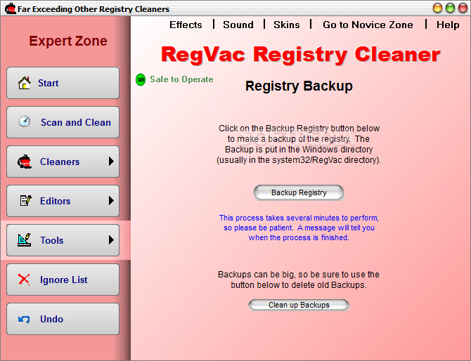 safe windows registry cleaner