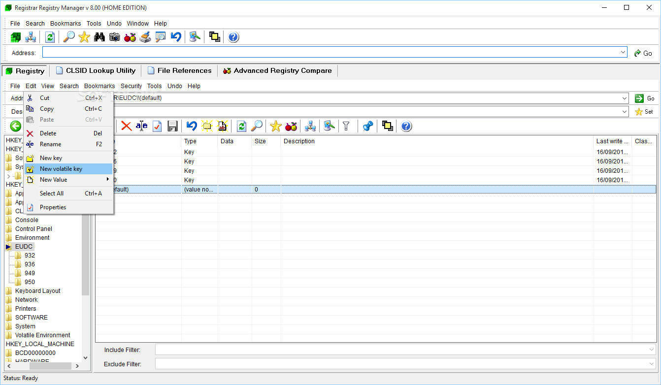 Registrar Registry Manager Home Edition screenshot #2