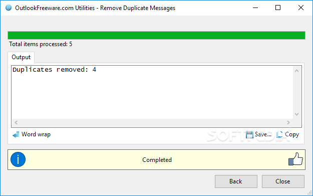 remove duplicate messages outlook express