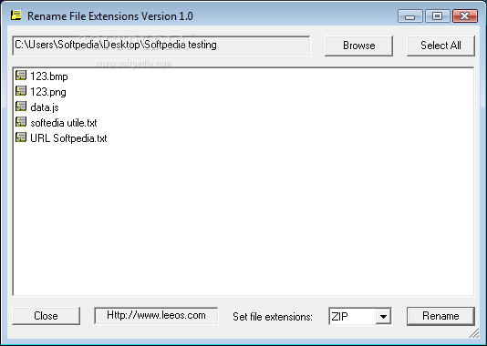 mass rename file extension no extension