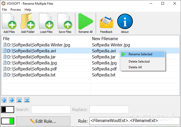 VOVSOFT - Rename Multiple Files screenshot #0