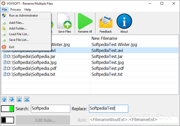 multiple file renamer windows 7