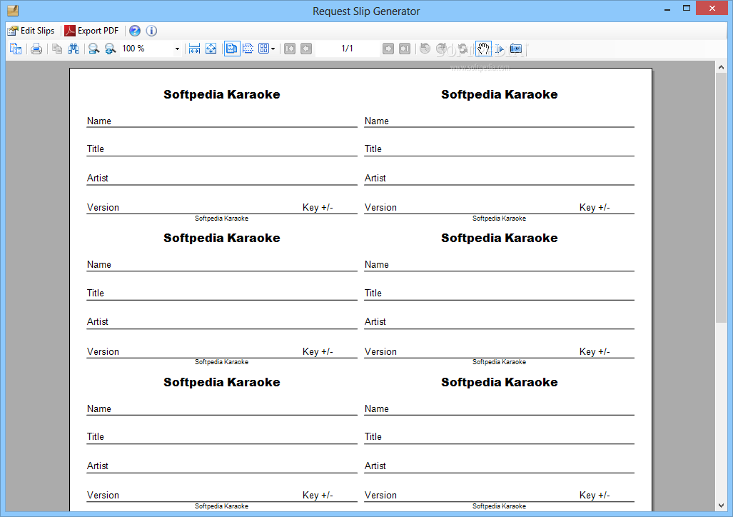 free printable karaoke song request slips template