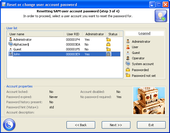 Windows Password Reset Key Generator