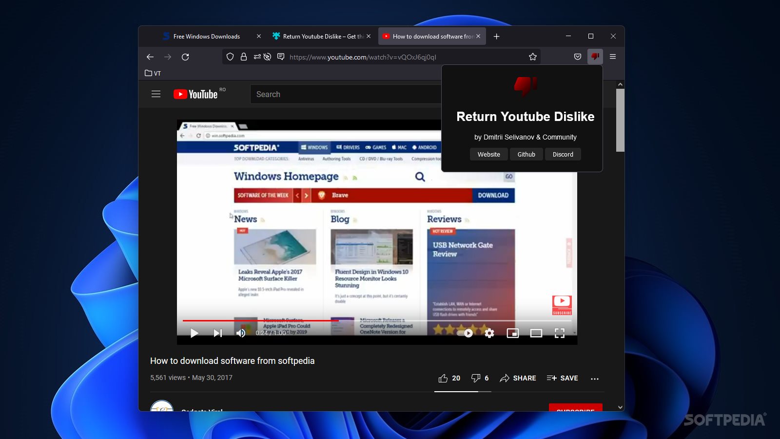 Download Return Youtube Dislike for Firefox Free