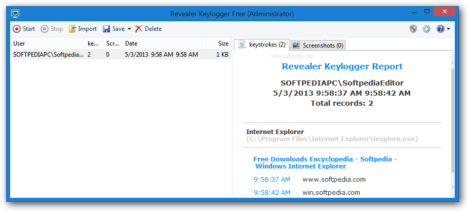 revealer keylogger free edition 1.33