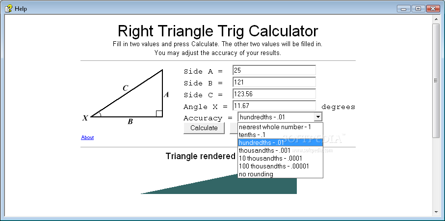 Right Triangle Trig Calculator 2
