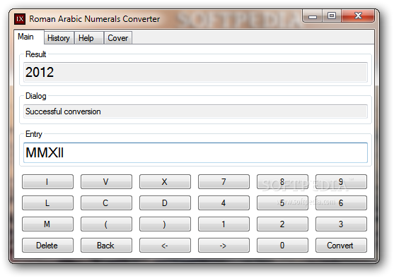 Download Roman Arabic Numerals Converter 1.0.0.1