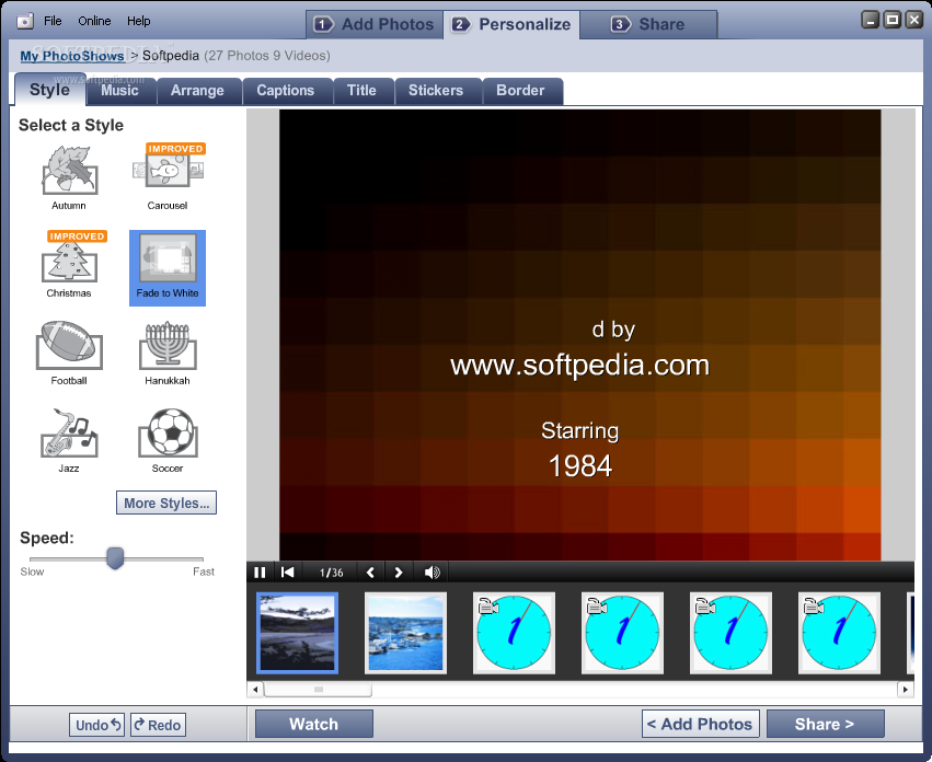 roxio photoshow software free download