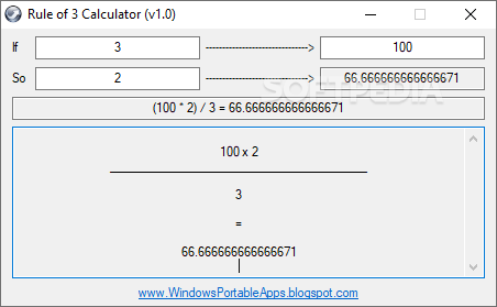 Rule of 3 Calculator screenshot #0