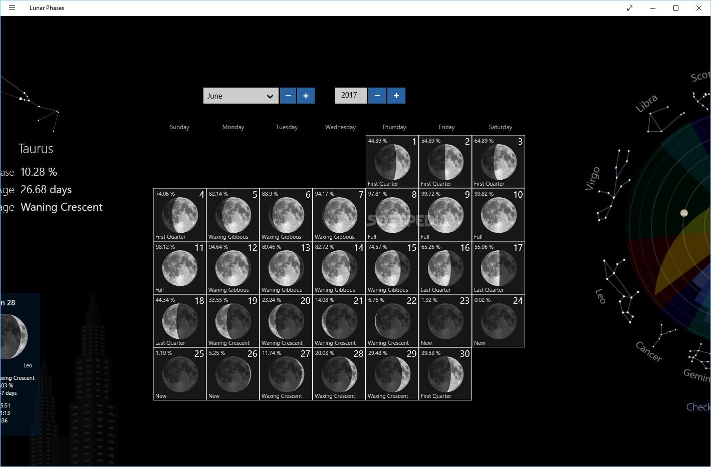Lunar Phases Download View information about the Moon's phases, as