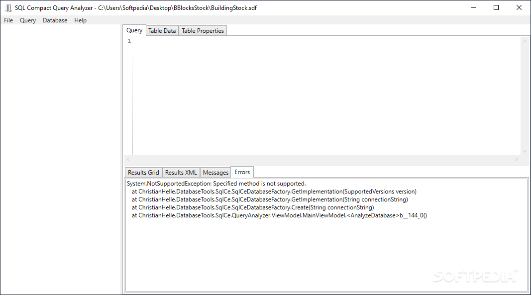 SQL Compact Query Analyzer screenshot #0