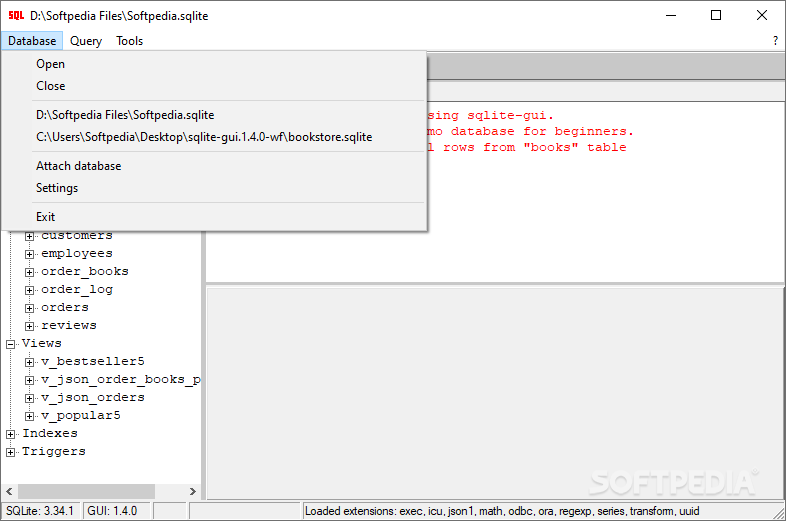 SQLite GUI screenshot #1