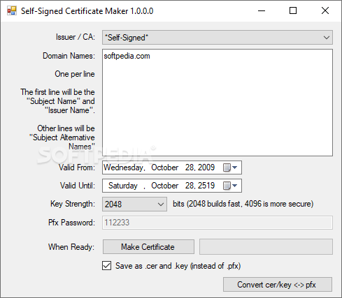 bassin siv åndelig SSL Certificate Maker (Windows) - Download & Review