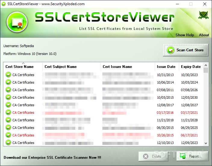 SSLCertStoreViewer screenshot #0