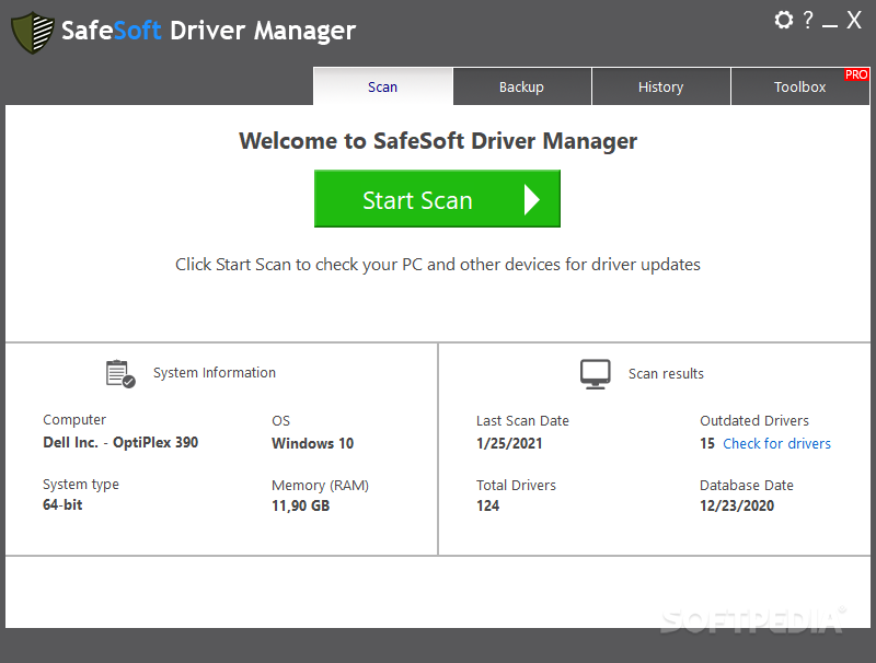 SafeSoft Driver Manager screenshot #0