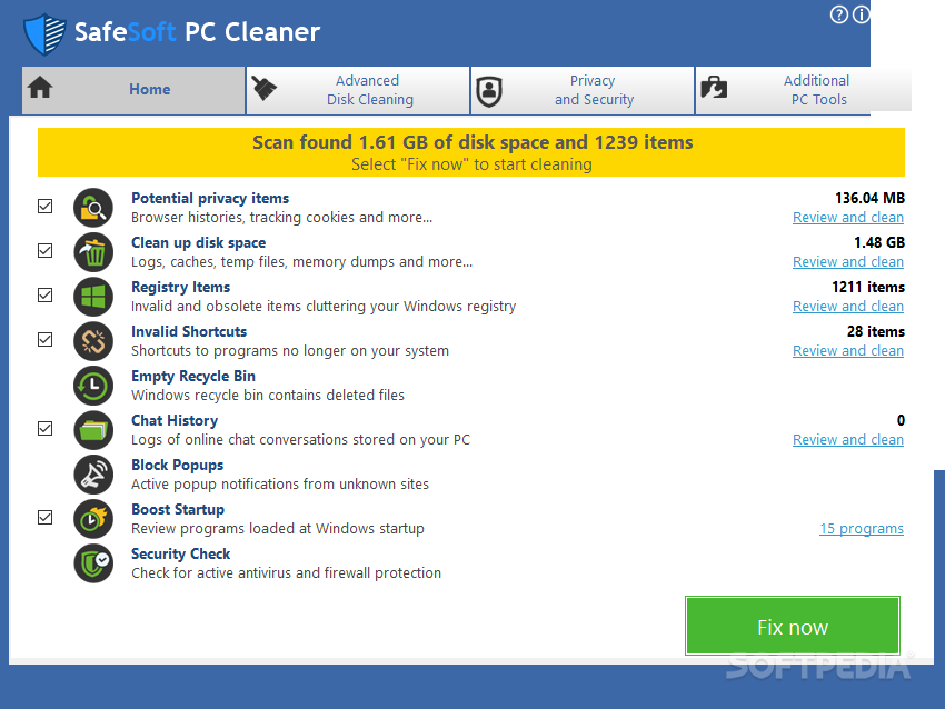 SafeSoft PC Cleaner screenshot #3
