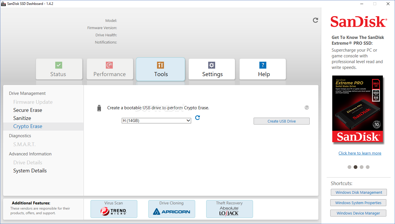 SanDisk SSD Dashboard screenshot #3