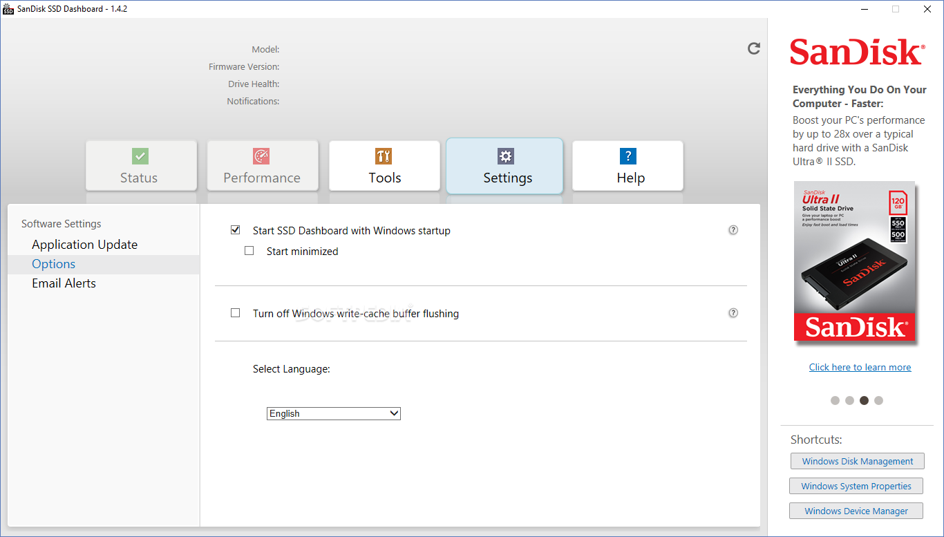 SanDisk SSD Dashboard screenshot #4