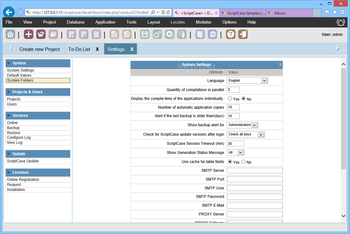 scriptcase calendar user categories