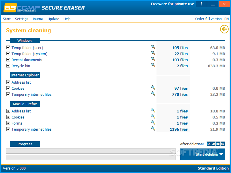 ASCOMP Secure Eraser Professional 6.002 instal