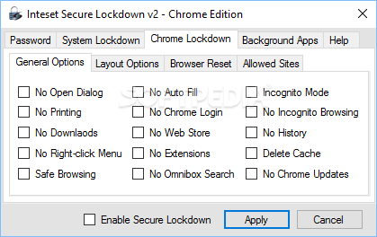 Inteset Secure Lockdown Chrome Edition screenshot #4
