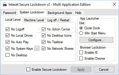 lockdown secure application multi edition build