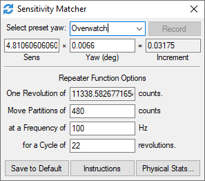 Sensitivity Matcher screenshot #1