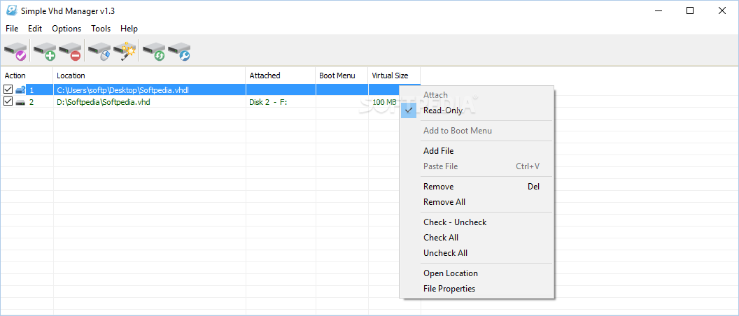 Simple VHD Manager screenshot #0