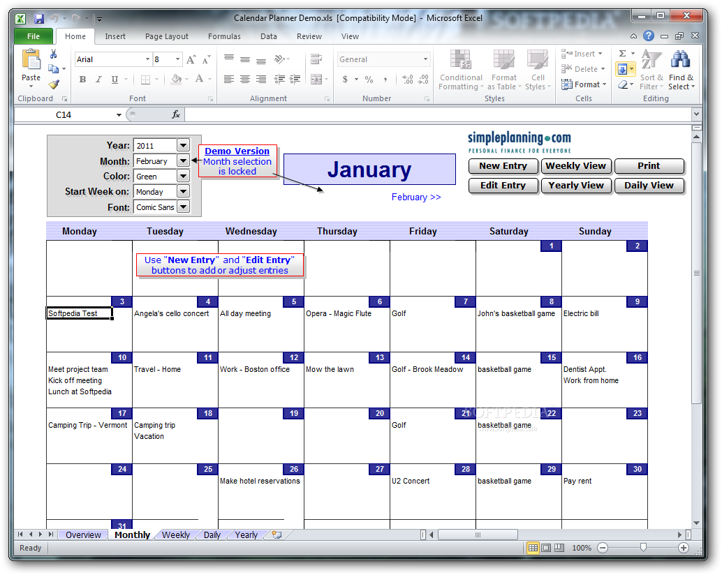 Simpleplanning Calendar Planner Download