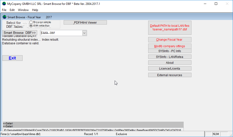 SmartBrowser for dbf screenshot #0