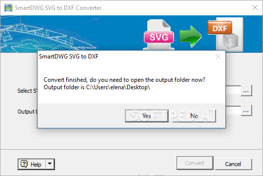 SmartDWG SVG to DXF Converter screenshot #1