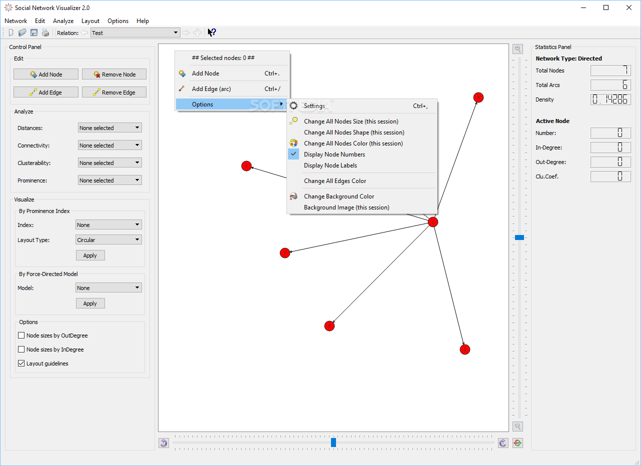 Social Network Visualizer (SocNetV) screenshot #0