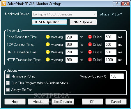 SolarWinds Free IP SLA Monitor