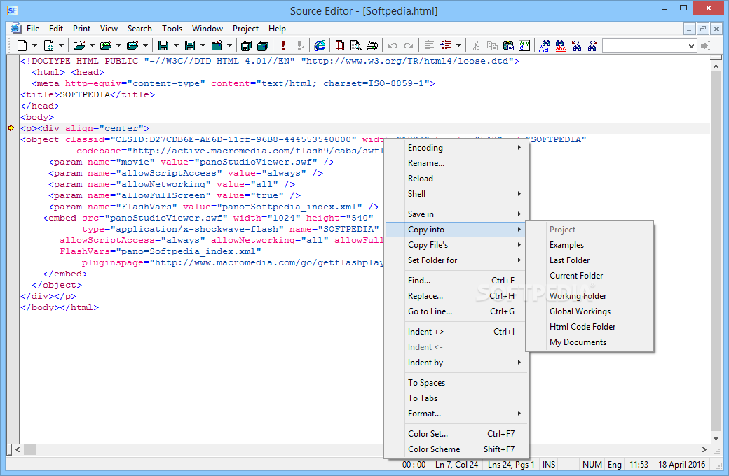 Source Editor screenshot #0
