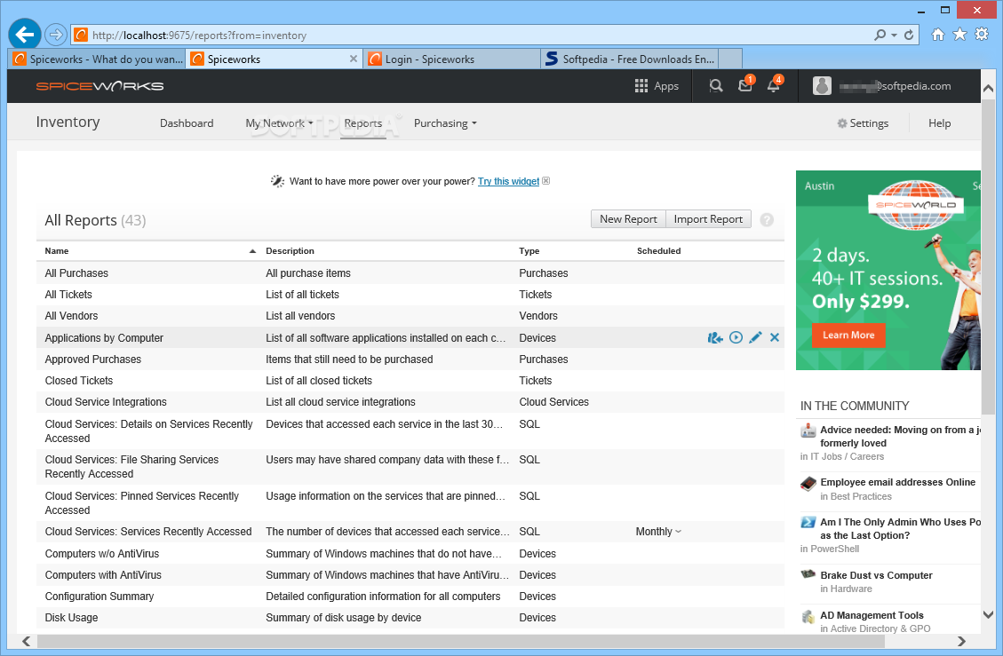 what do you need to install spiceworks 7.5 inventory
