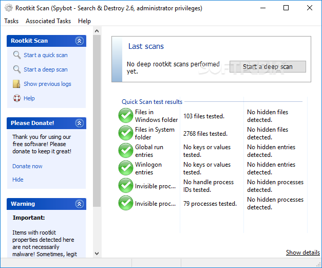 spybot search and destroy free download 64 bit windows 10