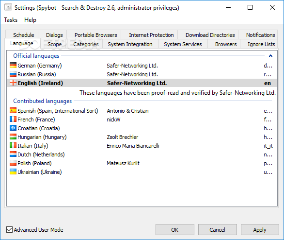 spybot search and destroy for windows 7