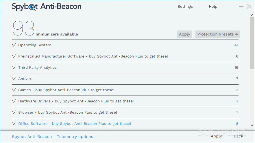 Spybot Anti-Beacon screenshot #2