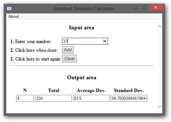 analytical standard calculator
