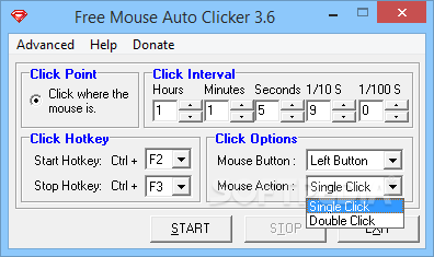 free windows auto mouse clicker
