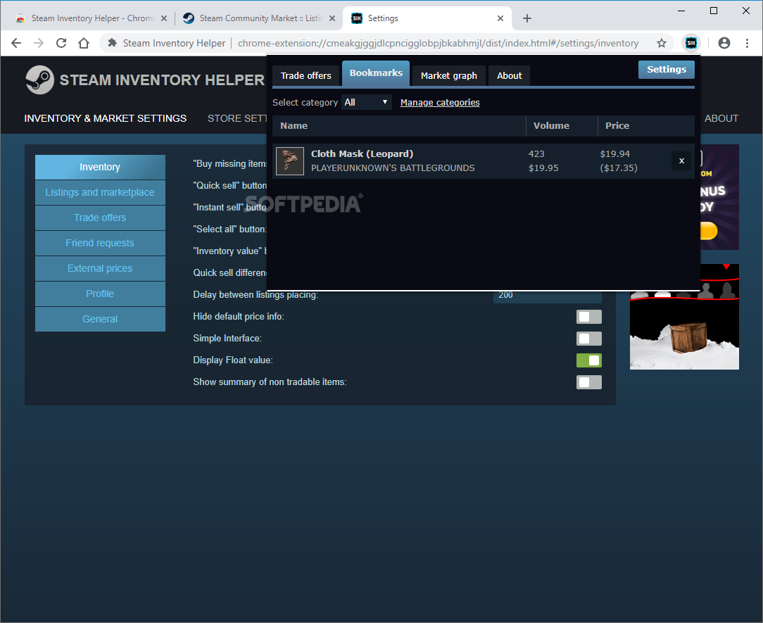 Steam Inventory Helper for Google Chrome - Extension Download