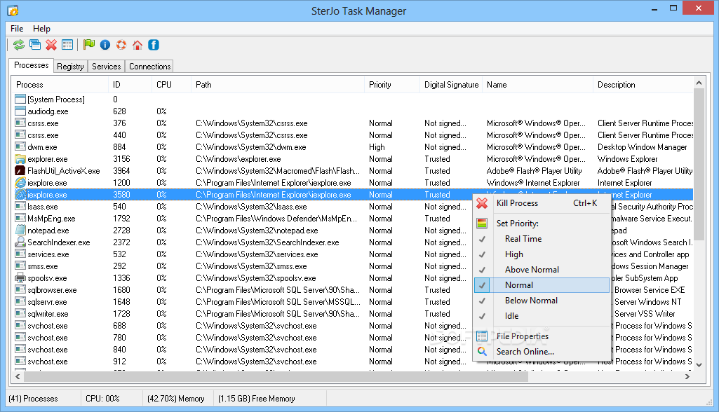 SterJo Task Manager screenshot #0
