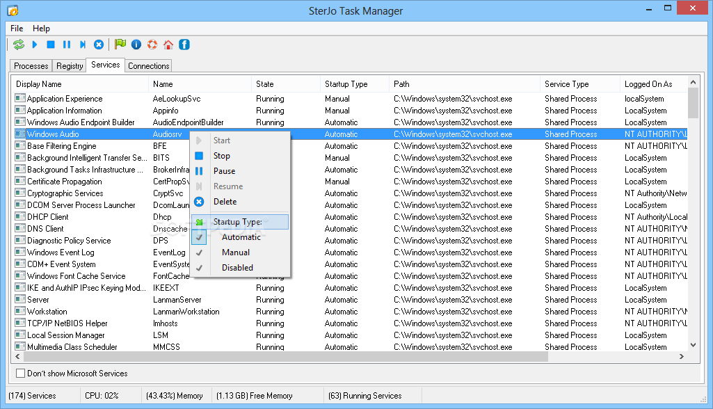 SterJo Task Manager screenshot #2