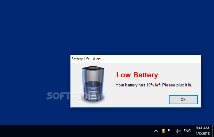windows 10 battery warning