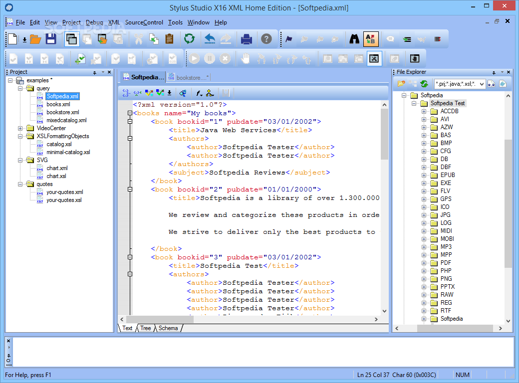 Stylus Studio X16 XML Home Edition screenshot #0