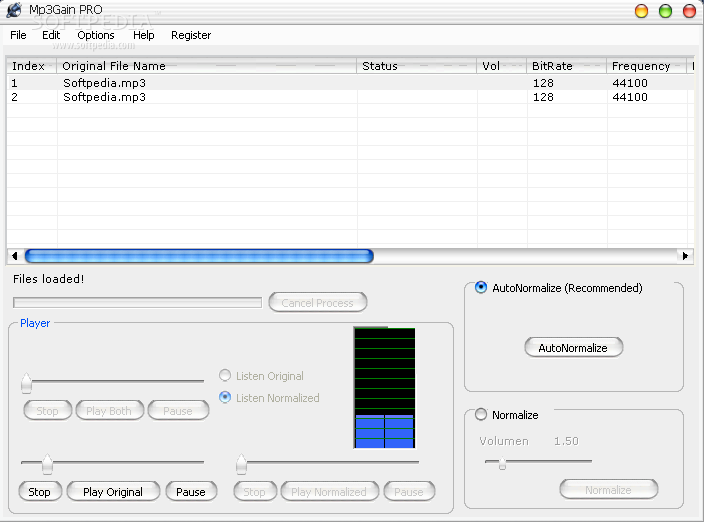 cd to mp3 normalizer volume