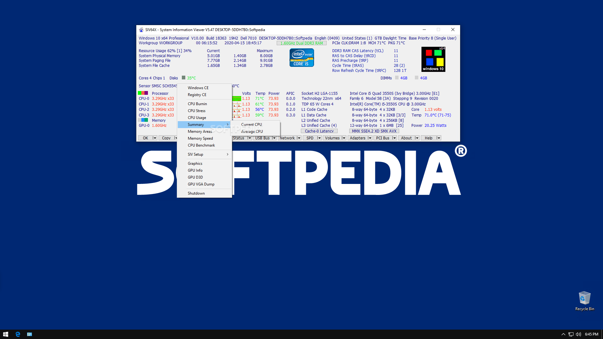 free instal SIV 5.74 (System Information Viewer)