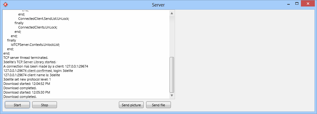 TCP Server-Client Library screenshot #0